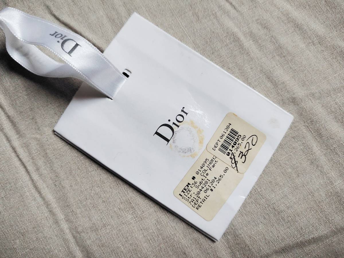 美品 Christian Dior クリスチャン ディオール パンツ スラックス ストライプ ウール ストレッチ イタリア製 黒 I40 レディース ★12_画像10