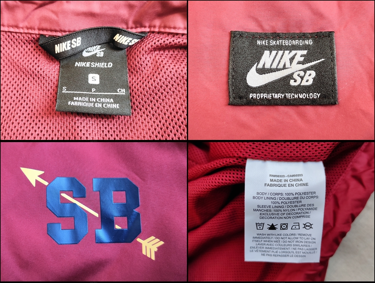 美品 NIKE SB ナイキ エスビー Shield Skate Jacket Men's Celestial Gold Multi SZ Active Wear コーチ ジャケット ロゴ プリント S ★12_画像7