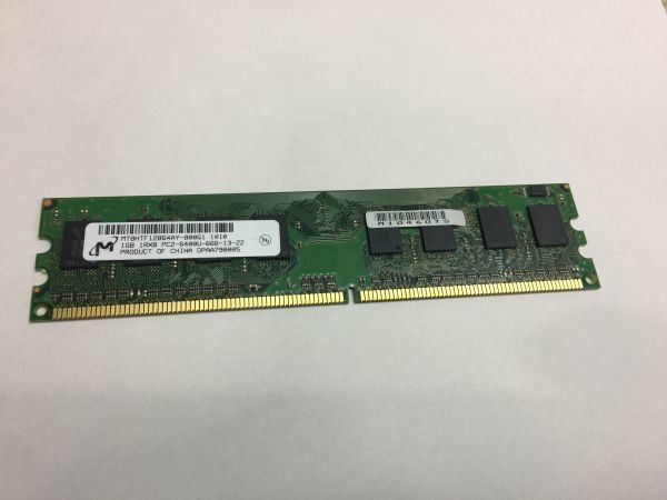 1.パソコン部品　メモリ　 マイクロン 　PC2-6400u 1GB 　　 CA116B_画像1