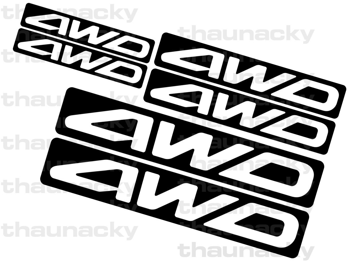 4WD タイプB ステッカー 6枚 SML AWD 汎用_画像1