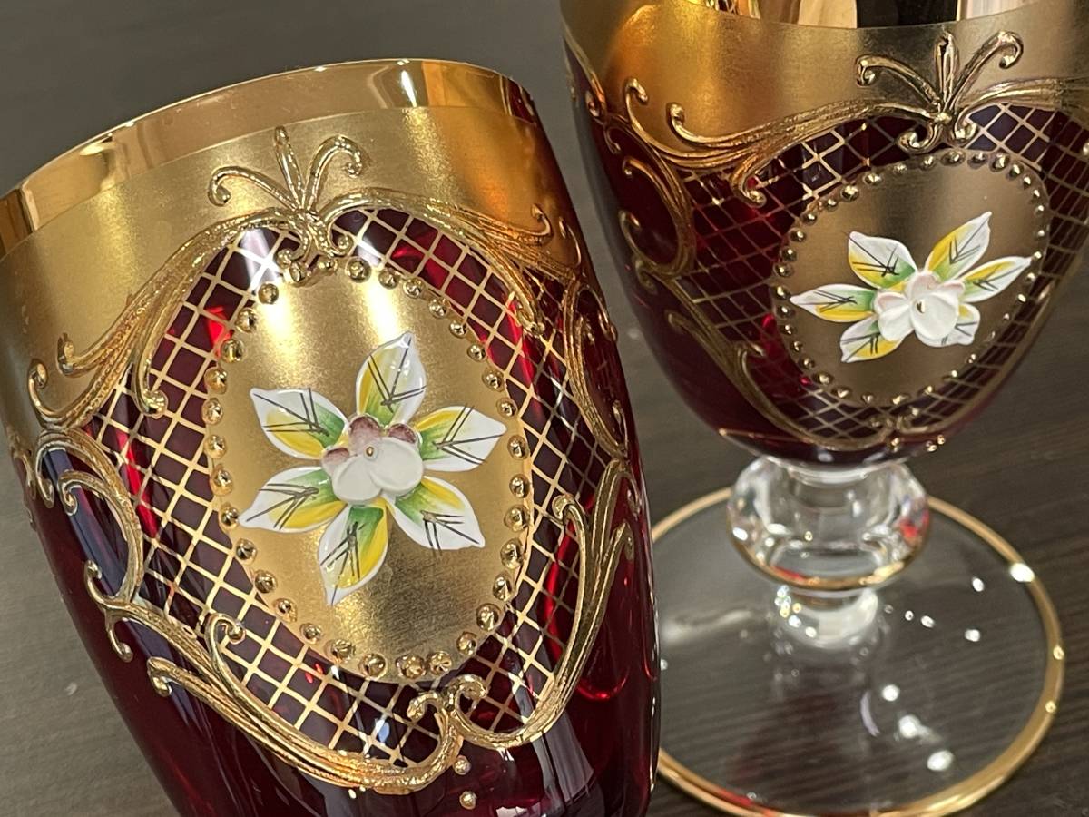 ☆【イタリア製 ベネチアングラス 2客セット】Vecchia Murano ☆【イタリア製 ベネチアングラス 2客セット】Vecchia Murano