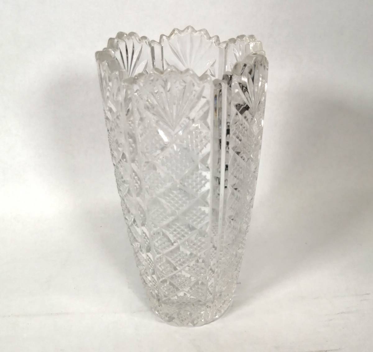 まとめ ガラスの花瓶 3点セット 花器 フラワーベース カットガラス クリア サイズ色々 佐々木ガラス ささきガラス【USED品】 22 00299_画像6