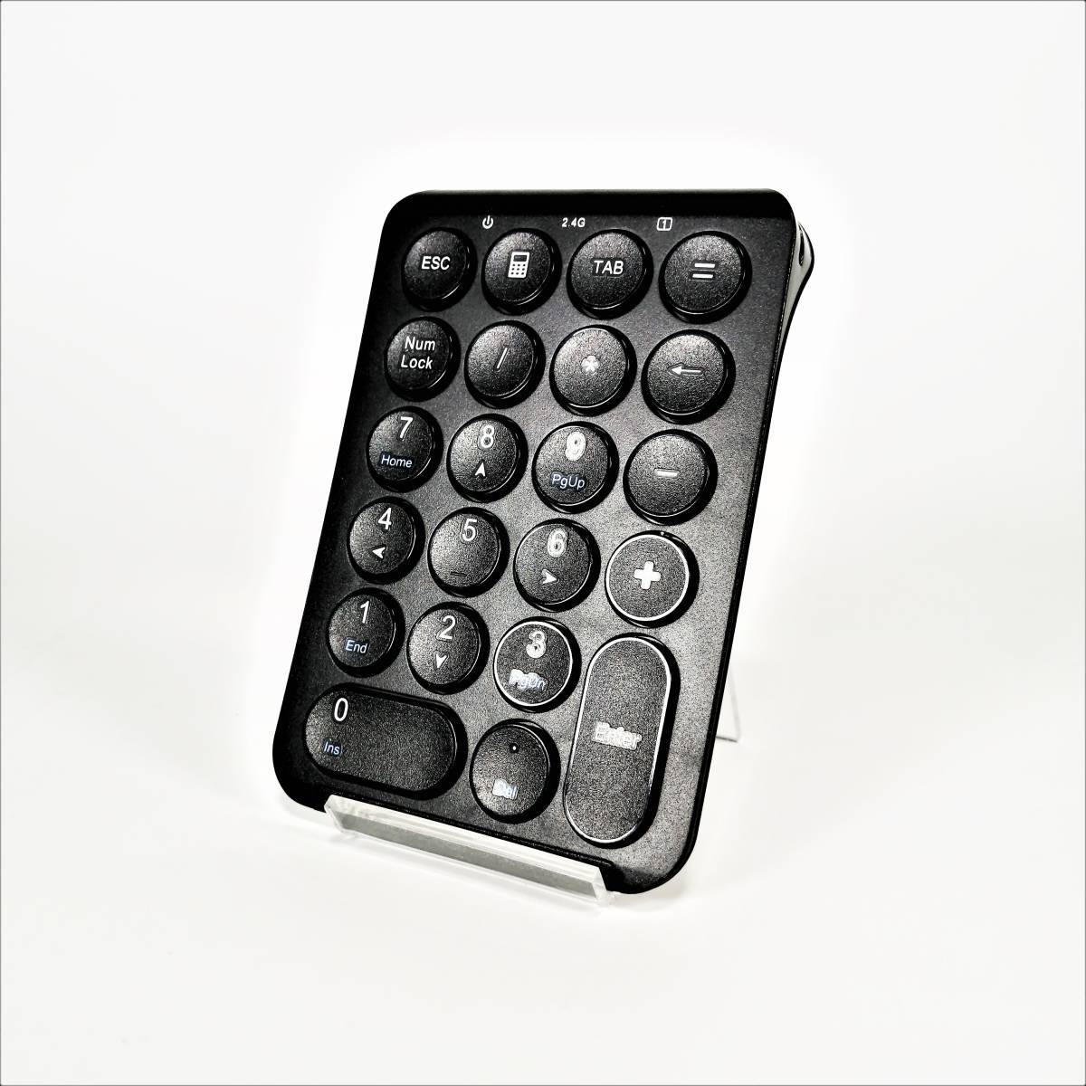 美品 iClever IC-KP09 ブラック テンキー 2.4G Tab付き 薄型 type-C充電式 丸いキー設計 持ち運び便利 ノートブック用【USED品】 22 00481_画像2