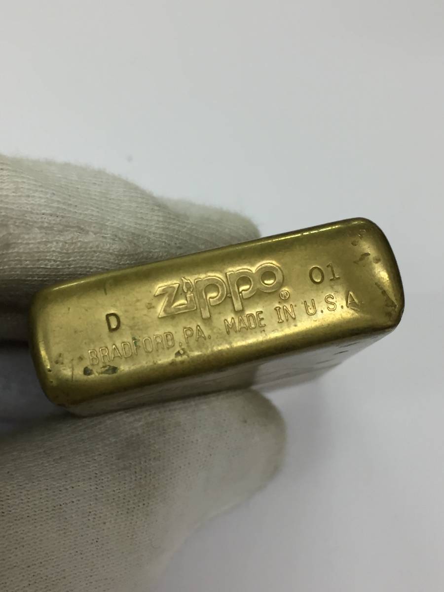 1円～！ZIPPO ジッポ ライター VFA-192 WORLD FAMOUS GOLDEN DRAGONS アメリカ海軍 戦闘攻撃飛行隊 ゴールド 2001年 喫煙具 着火確認済み_画像6