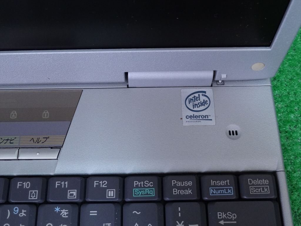 G3221] SHARP PC-MJ120R Celeron 500MHz HDD無 メモリ64MB 14インチ DVDコンボドライブ ACアダプター無 未確認 ジャンク_画像3