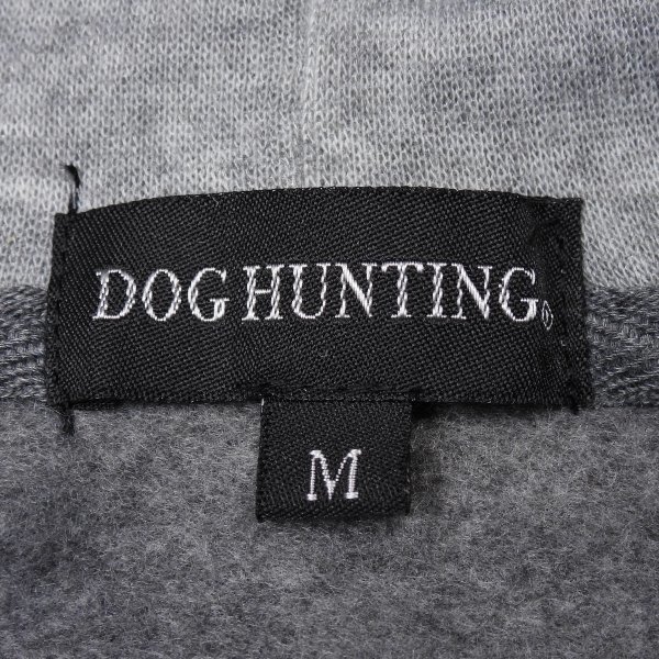 新品1円～★DOG HUNTING ドッグ ハンティング メンズ 裏起毛 フーディー ジップアップパーカー M グレー トレーナー 防寒 本物 ◆6251◆_画像9