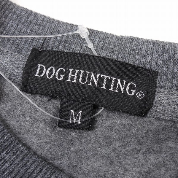 新品1円～★DOG HUNTING ドッグ ハンティング メンズ 裏起毛 クルーネック トレーナー M ダークグレ― スウェット 防寒 本物 ◆6832◆_画像9