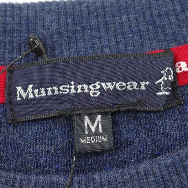 新品1円～★Munsingwear マンシングウェア メンズ ルームウェア 長袖クルーネック ロゴ スウェット M トレーナー ネイビー◆8635◆_画像10