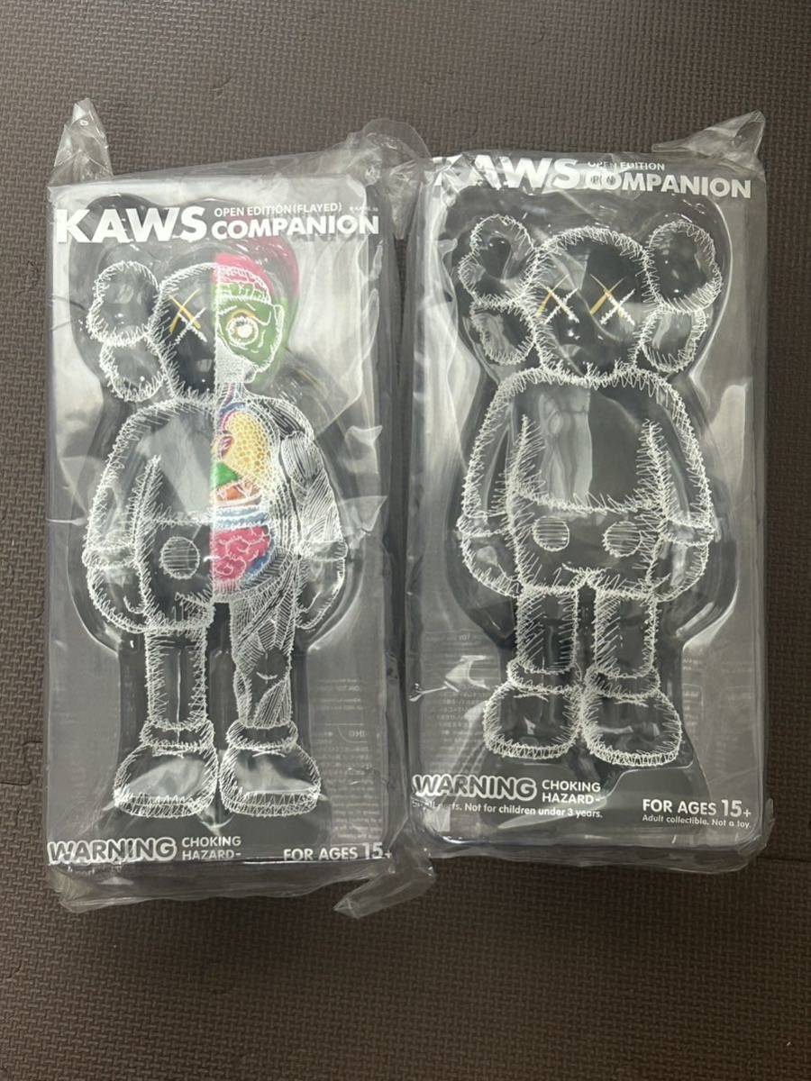 国内正規品 新品未開封KAWS COMPANION OPEN EDITION BLACK セットカウズ コンパニオン MEDICOM TOYメディコムトイ_画像1