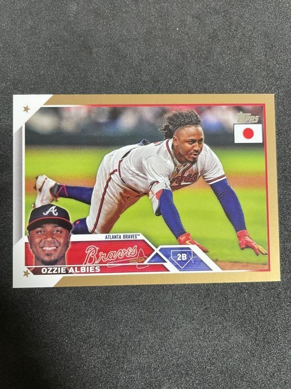 2023 Topps Baseball Japan Edition Ozzie Albies Gold /25 1stナンバー！_画像1