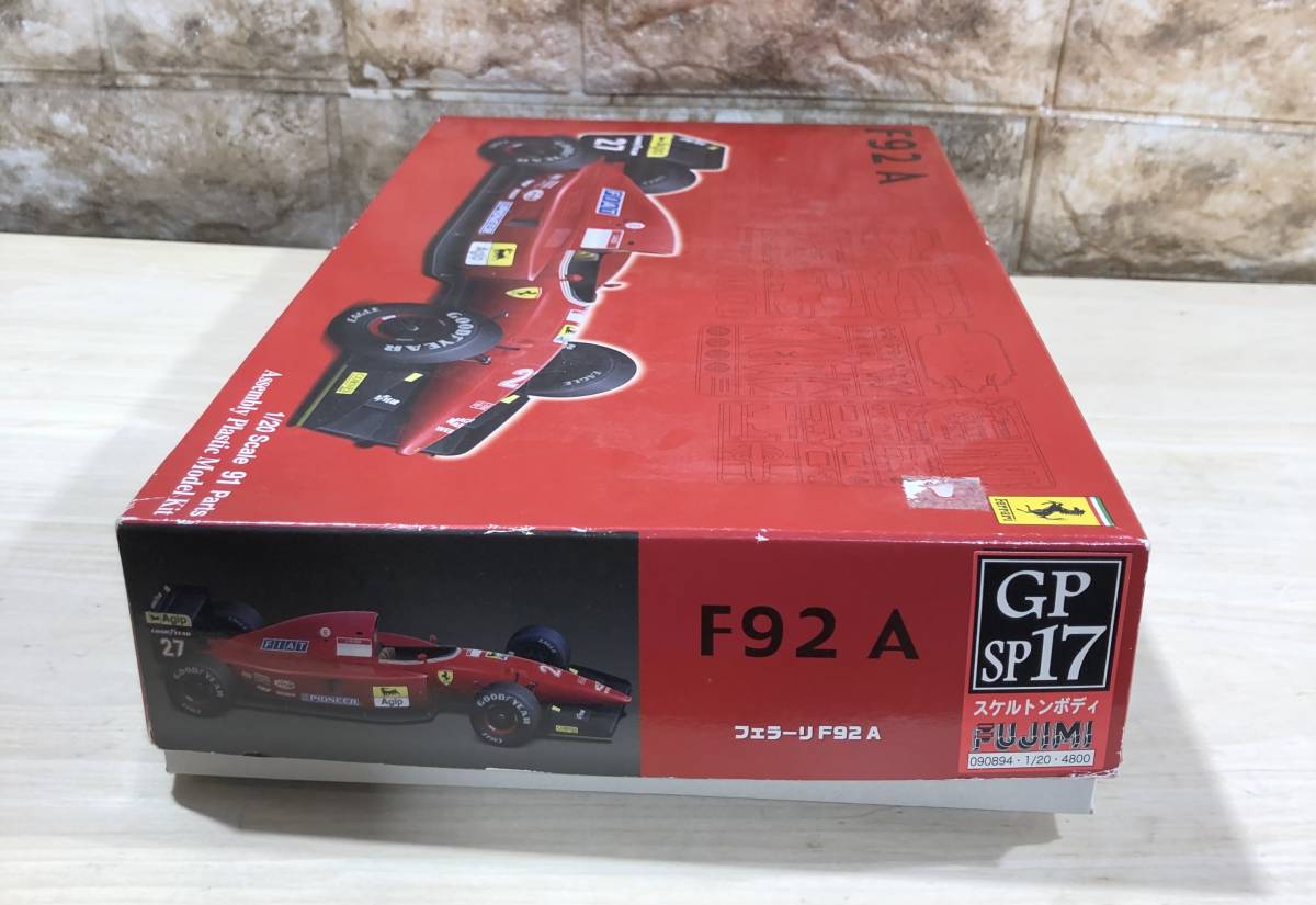 未組立 FUJIMI フェラーリ F92 A GP SP17 スケルトンボディ 1/20 フジミ プラモデル 未使用品 札幌市 _画像3