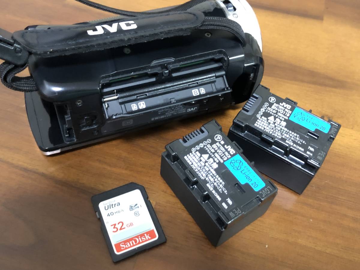 JVC Everio ビデオカメラ GZ-HM199-B 32GB SDHC付き タッチパネル ハイビジョンメモリームービー 2017年製 札幌市_画像7