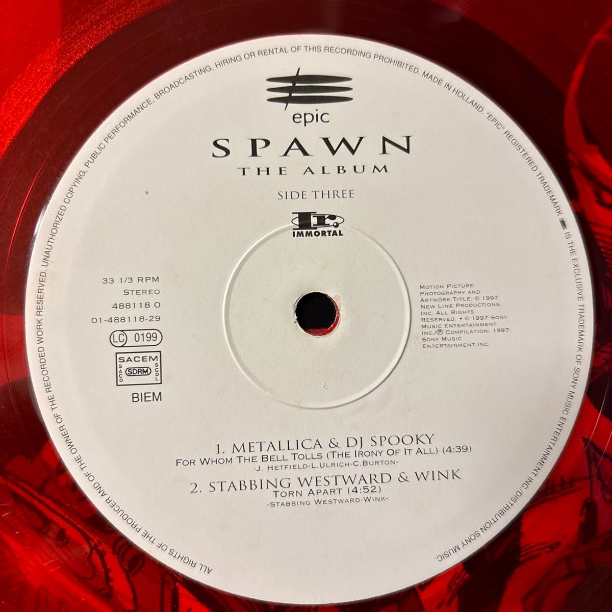 オリジナル盤 Spawn The Album レコード スポーン オリジナル サントラ ost サウンドトラック vinyl