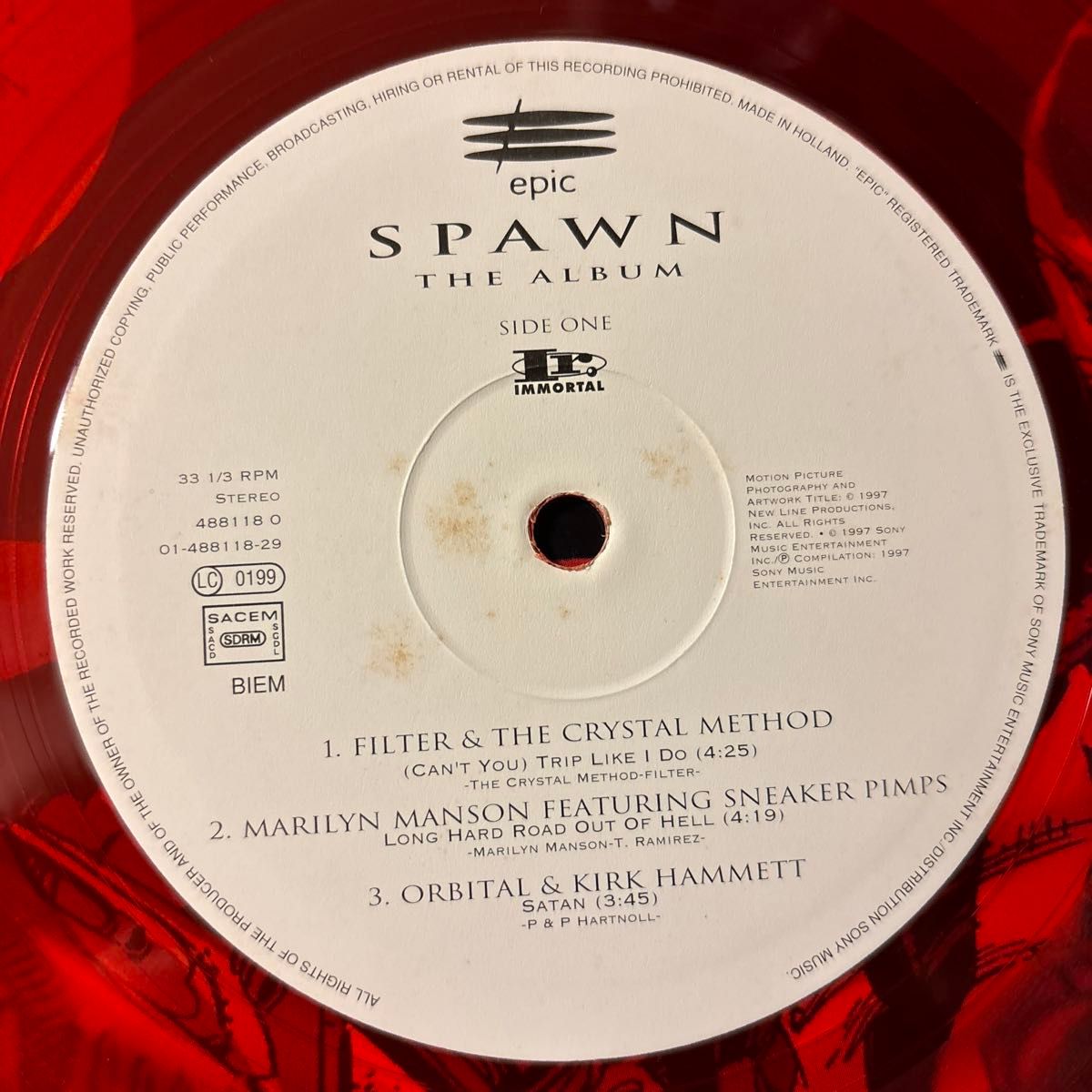 オリジナル盤 Spawn The Album レコード スポーン オリジナル サントラ ost サウンドトラック vinyl