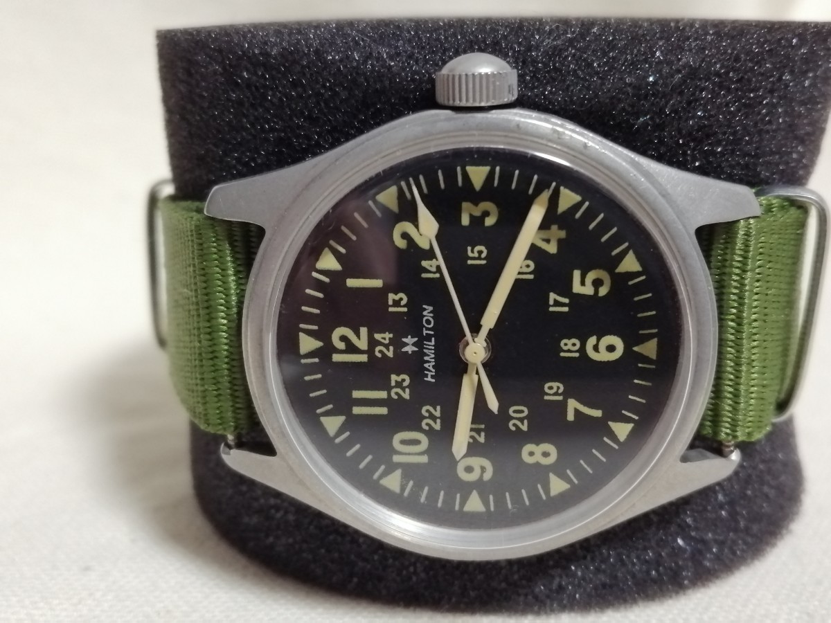 アンティーク　ハミルトン　軍用時計　自動巻き　カーキ　ベトナム戦争　ミリタリーウォッチ　ヴィンテージ　メンズ　腕時計　アメリカ軍_画像2