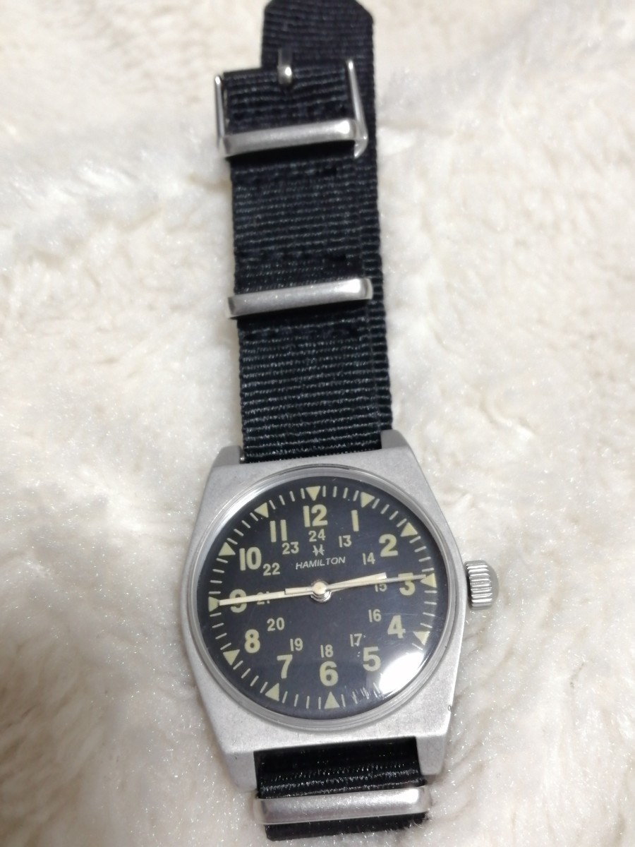 アンティーク　ハミルトン　軍用時計　カーキ　手巻き　ベトナム戦争　アメリカ軍　ミリタリーウォッチ　アーミーウォッチ　メンズ　腕時計_画像3