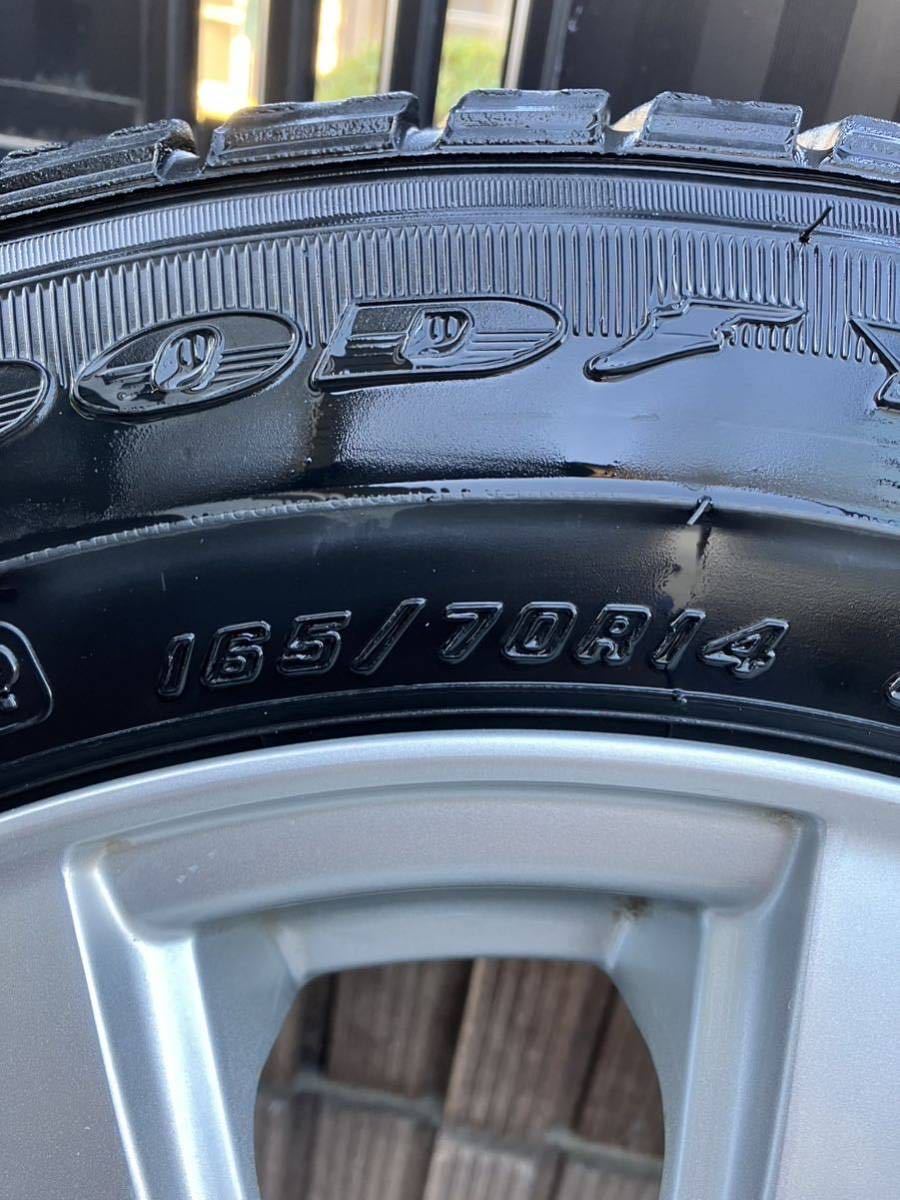 GOODYEAR グッドイヤー　ICENAVI ZEAⅡ アイスナビ　165/70R14 14インチ5.5J+38 パッソ　1円〜_画像6