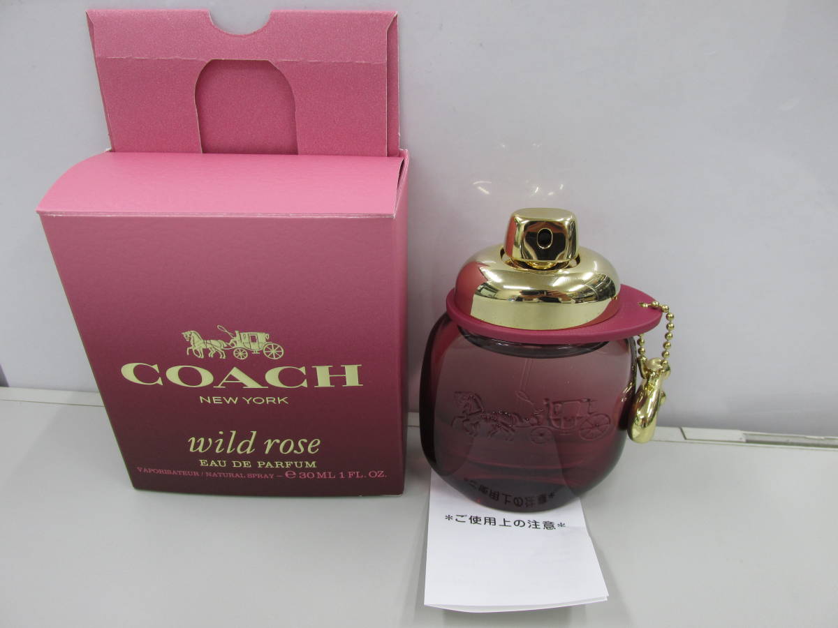◆ COACH コーチ 香水 wild rose 30ml ワイルドローズ オードパルファム /6231SE_画像1