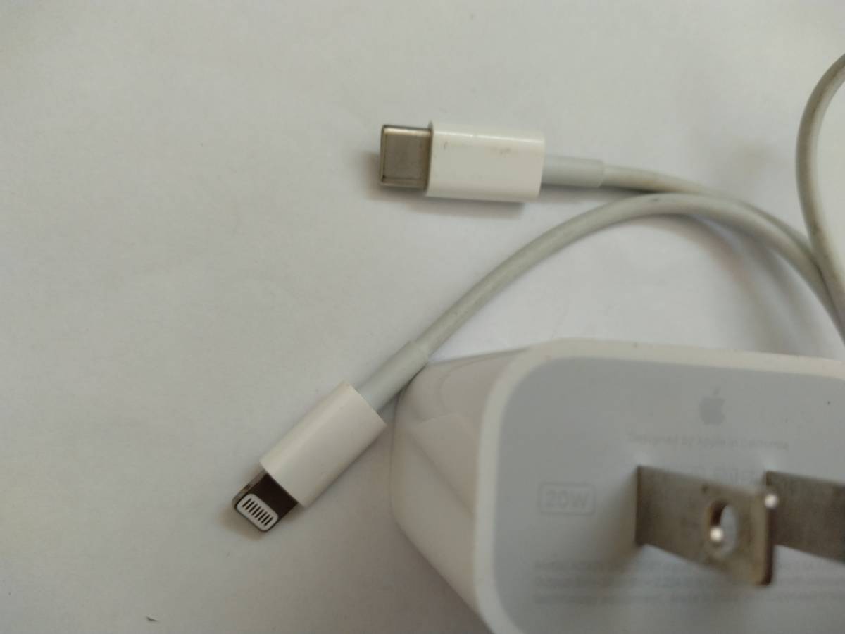 ■純正 Apple アップル 20W USB-C電源アダプタ a2305 emc 3597 USB-C - Lightning充電ケーブル  ① C の画像2