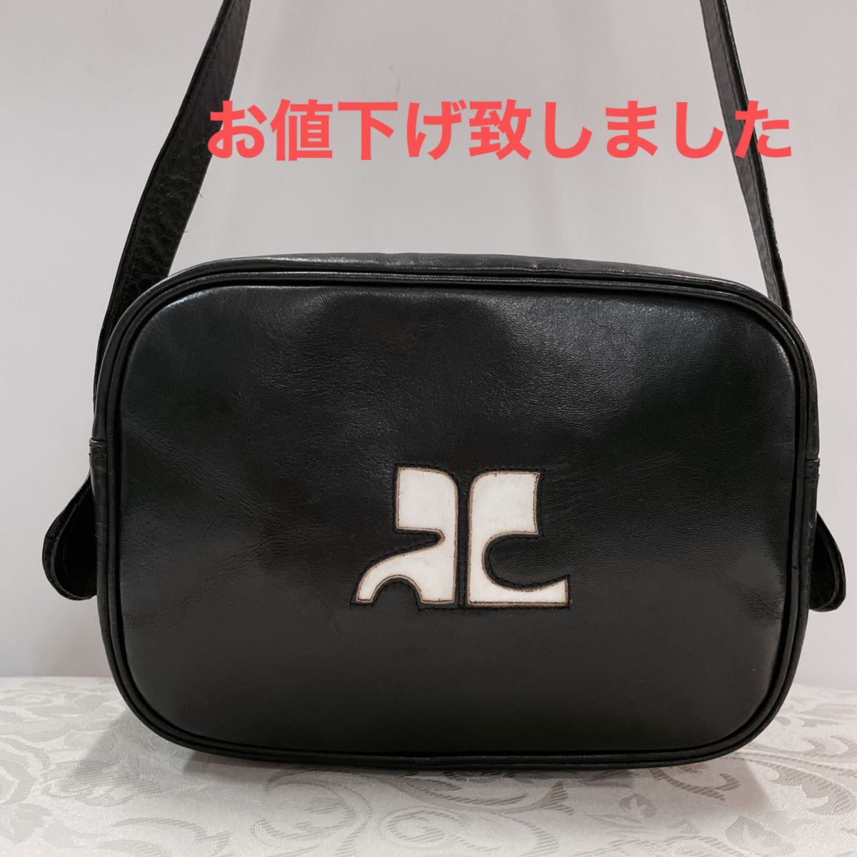 お値下中Courreges 本革 バッグ レザーショルダーバッグ お値下中Courreges 本革 バッグ レザーショルダーバッグ