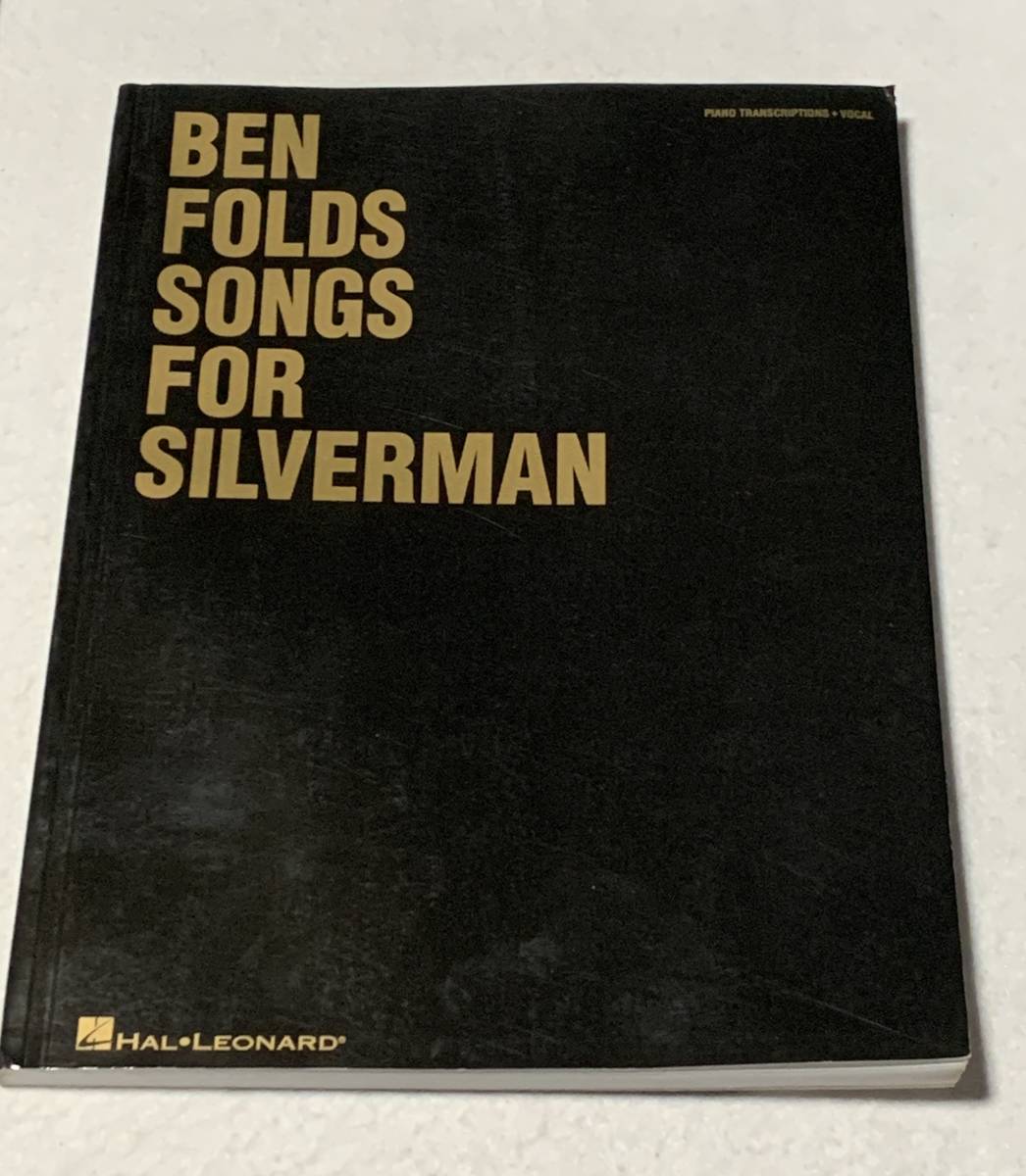 輸入版　Ben Folds: Songs for Silverman　ピアノ譜　出版社HAL・LEONARD