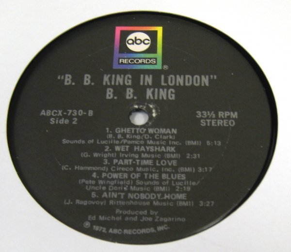 ☆彡 B.B. King B.B. King In London [ US '71 ORIG ABC Records ABCX-730 ] Peter Green,Bobby Keys,Steve Marriott,Ringo Starr_画像5