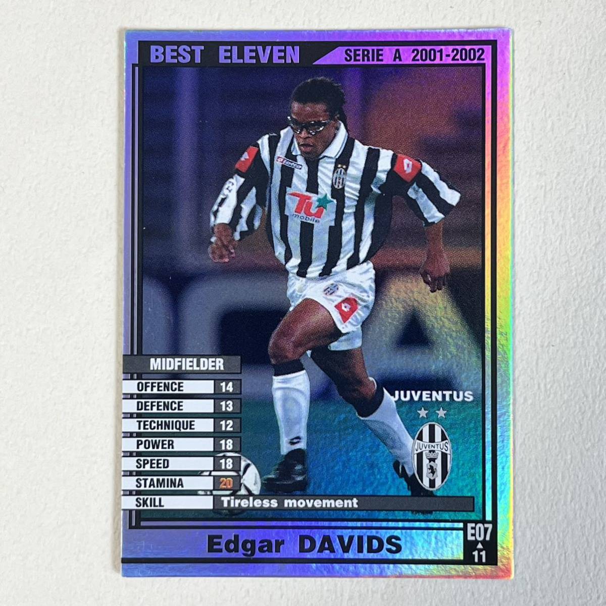 ♪♪WCCF 01-02 BE エドガー・ダヴィッツ Edgar Davids Juventus 2001-2002♪三点落札で普通郵便送料無料♪_画像1