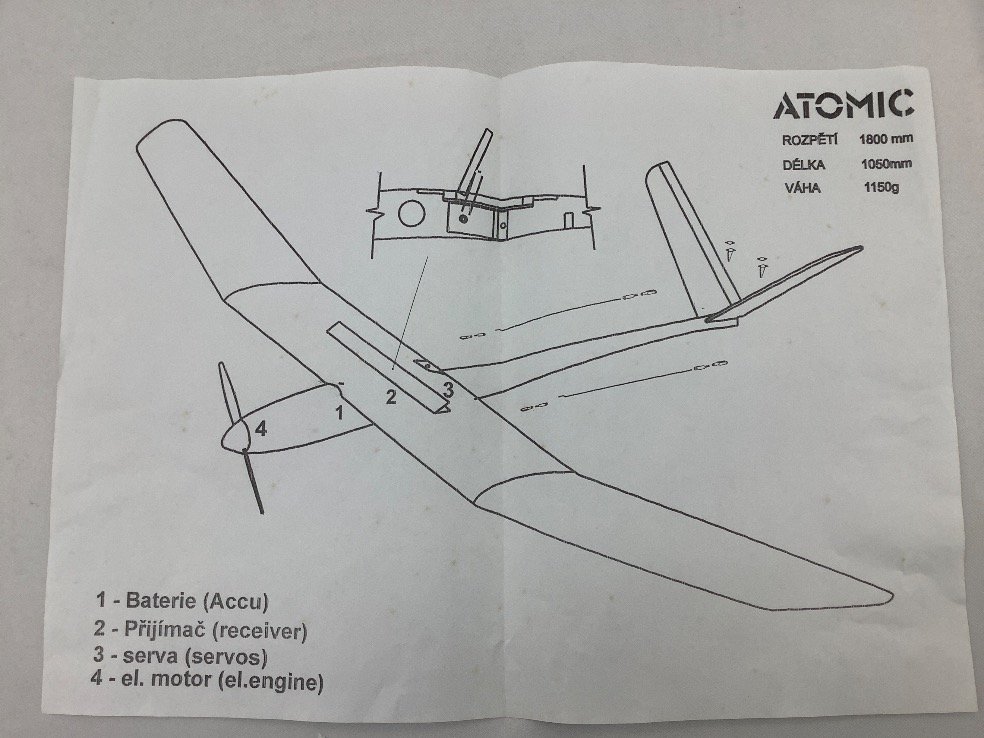 CZECH REPUBLIC Wipa model ATOMIC ラジコン用模型飛行機 キット ※部品欠品あり 未使用品 ACB_画像6