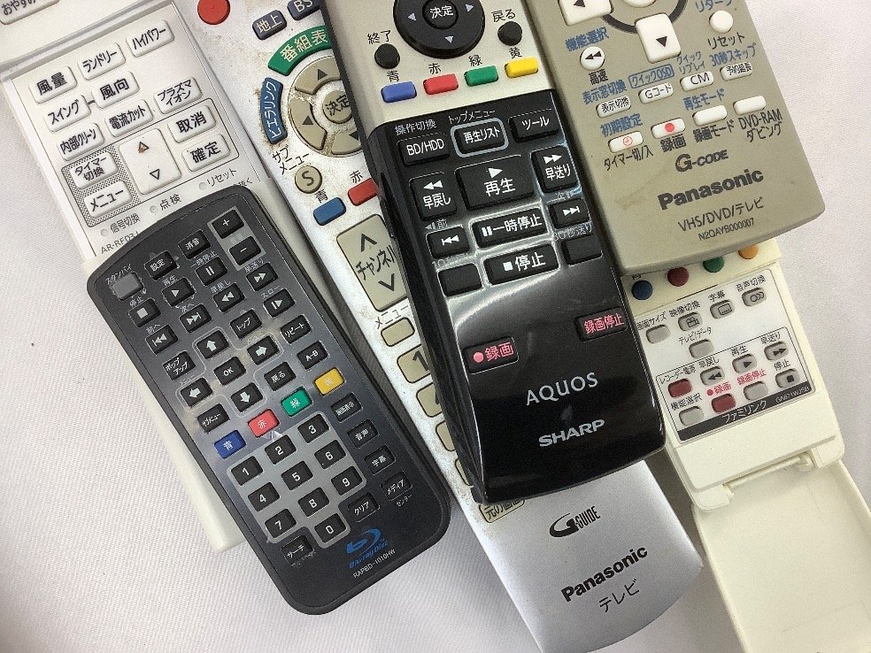 シャープ・ソニーなど テレビ・エアコン 等 リモコン送信機各種 18点まとめ ※電池液漏れ・未使用有 中古品 ACB_画像8