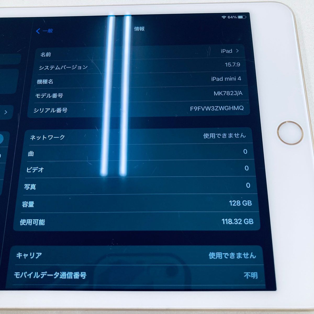 iPad mini4 / 128GB セルラーモデル（au）