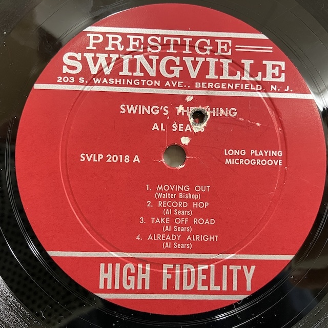 ■即決 JAZZ Al Sears / Swing's the Thing svlp2018 j39279 米オリジナル、Dg 赤銀 Rvg機械刻印、Mono WENDELL MARSHALL_画像4