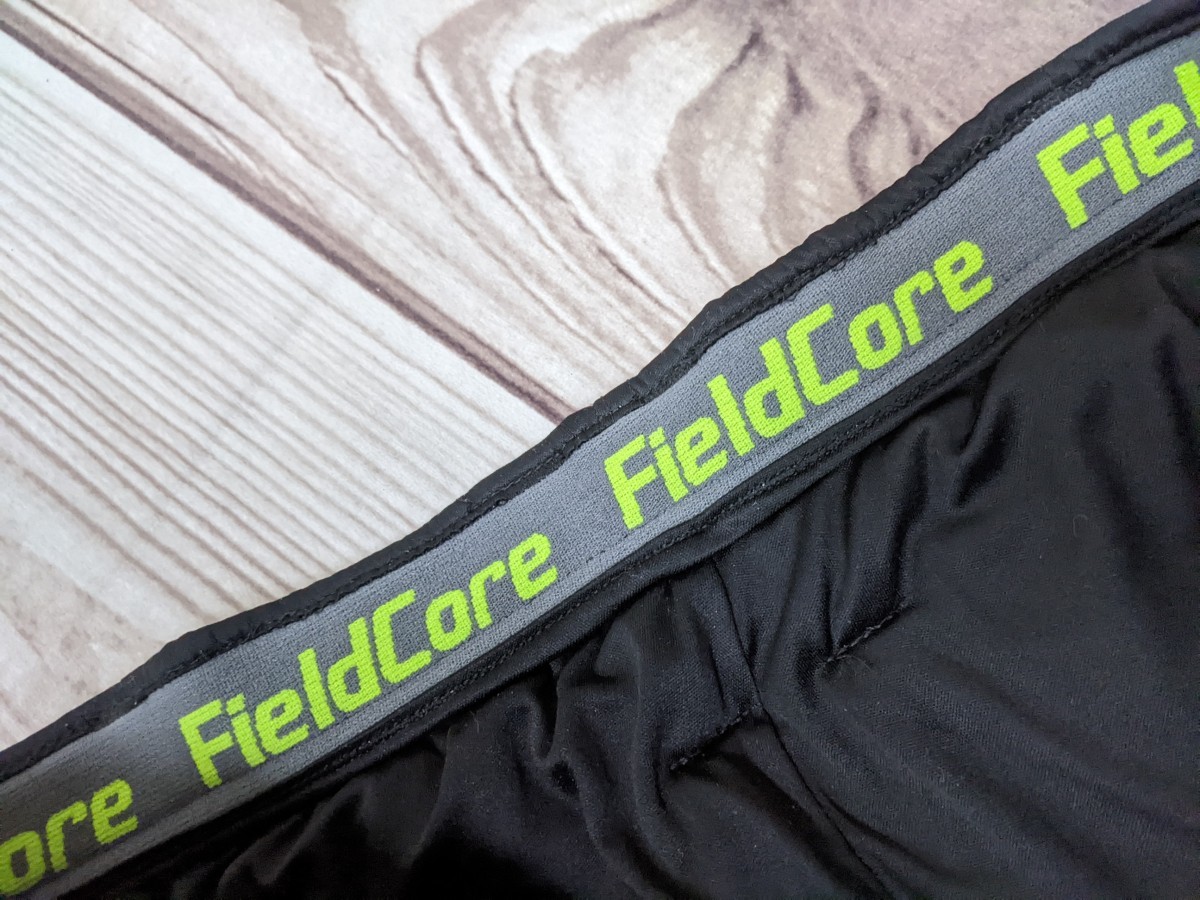 11．Field core フィールドコア ポリウレタンコーティング 中綿入り 防寒パンツ メンズL　黒緑作業着 y104_画像3