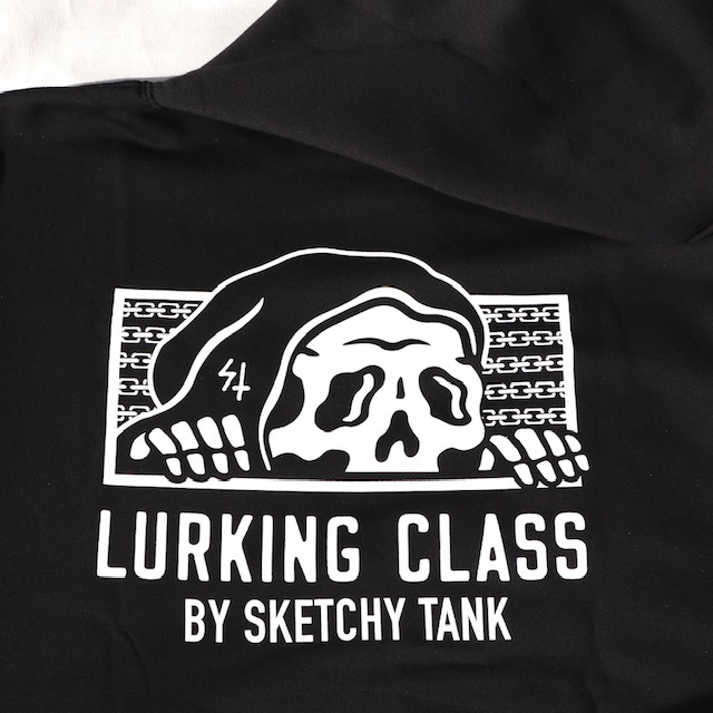 Mサイズ LURKING CLASS (ラーキングクラス）スケッチータンク SKETCHY TANK CHAIN HOOD スウェットパーカー 黒色_画像2