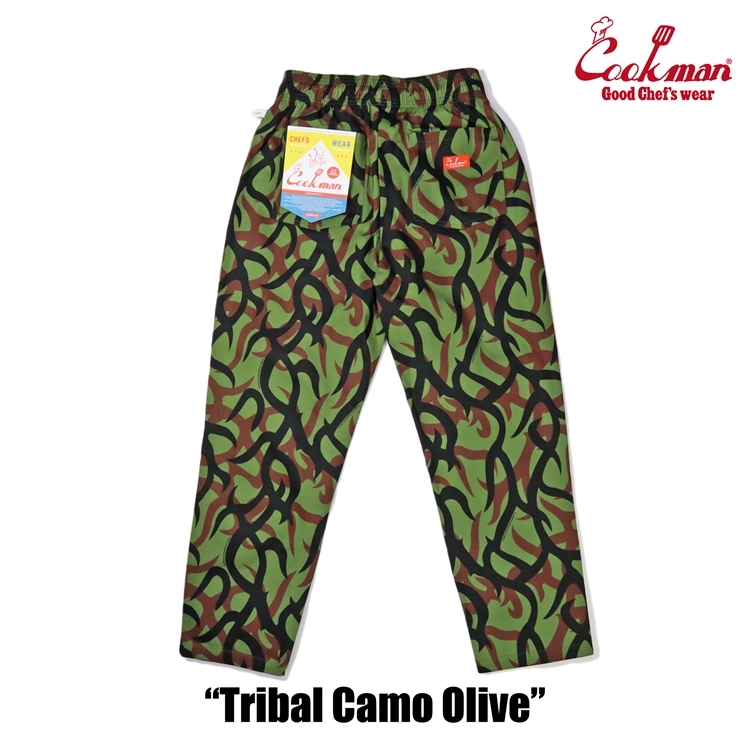 XL size COOKMANshef pants to rival duck olive Cook man Chef Pants Tribal Camo Olive