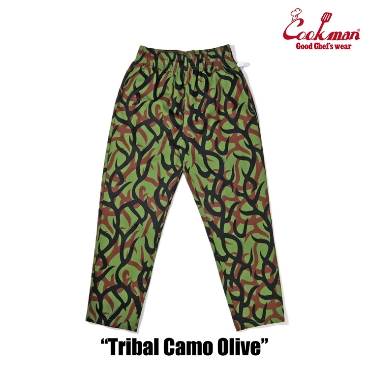 XL size COOKMANshef pants to rival duck olive Cook man Chef Pants Tribal Camo Olive