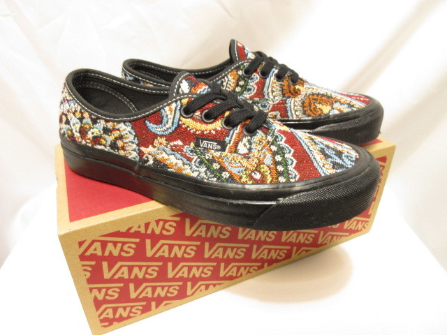 美品 VANS AUTHENTIC 23.5cm Tapestry Paisley バンズ オーセンティック 総柄 ゴブラン織り キャンバス ヴァンズ タペストリー ペイズリー_画像1