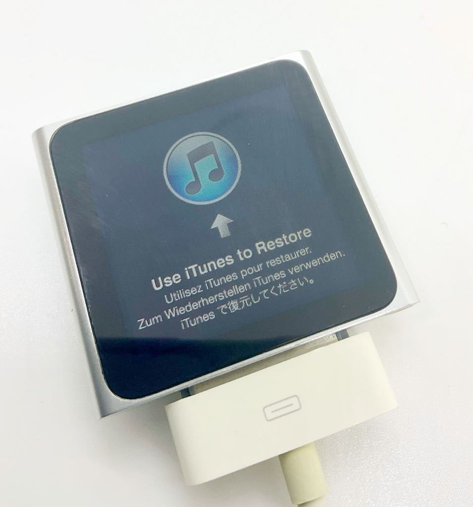 ◆ 【Apple】iPod nano/第6世代/8GB/シルバー/外装美品/ジャンク/純正イヤホン付き/充電線付き/ケース付き ◆_画像1