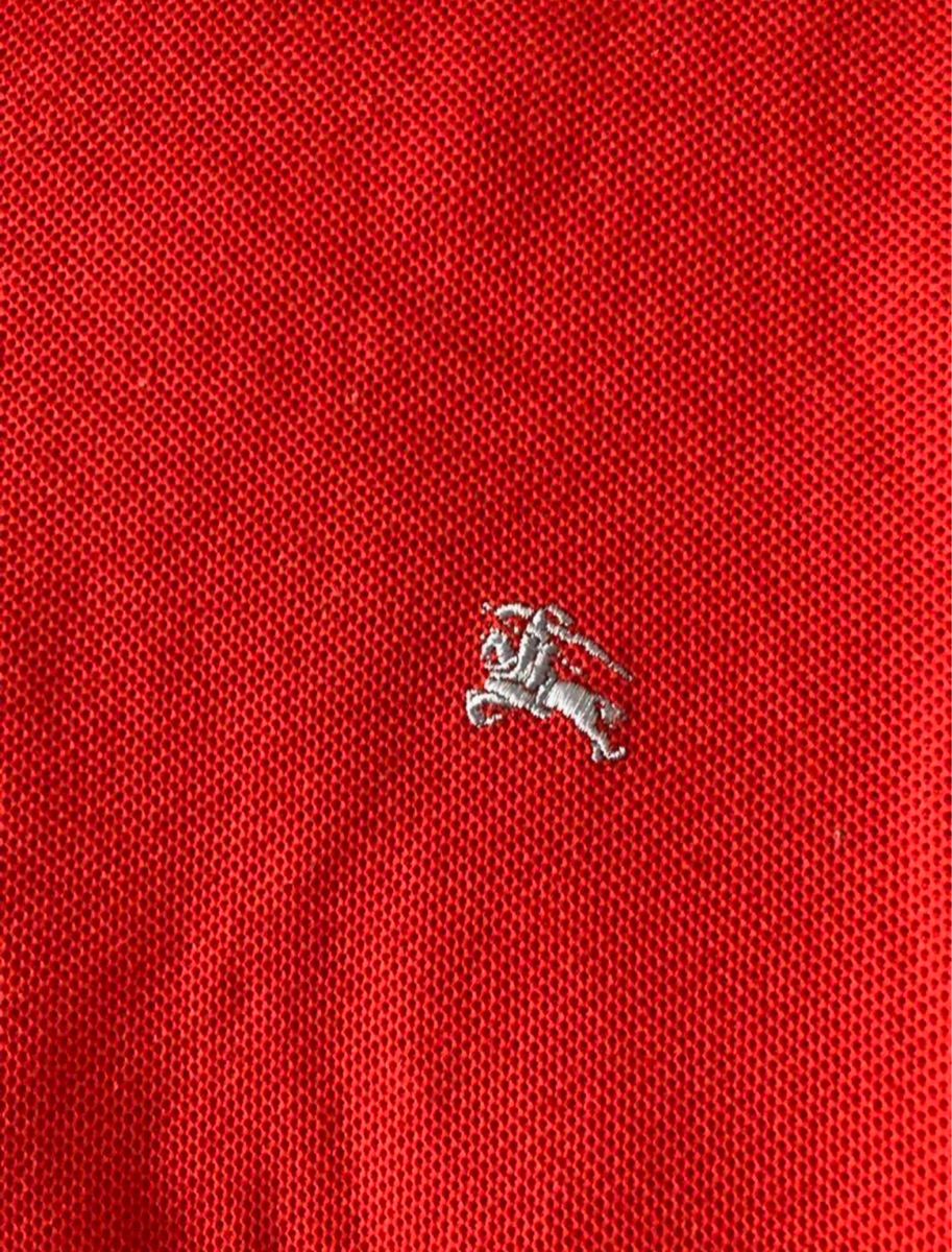 値下げ　バーバリーブラックレーベル　ロゴ刺繍　半袖　ポロシャツ　バーバリーチェックゴルフ