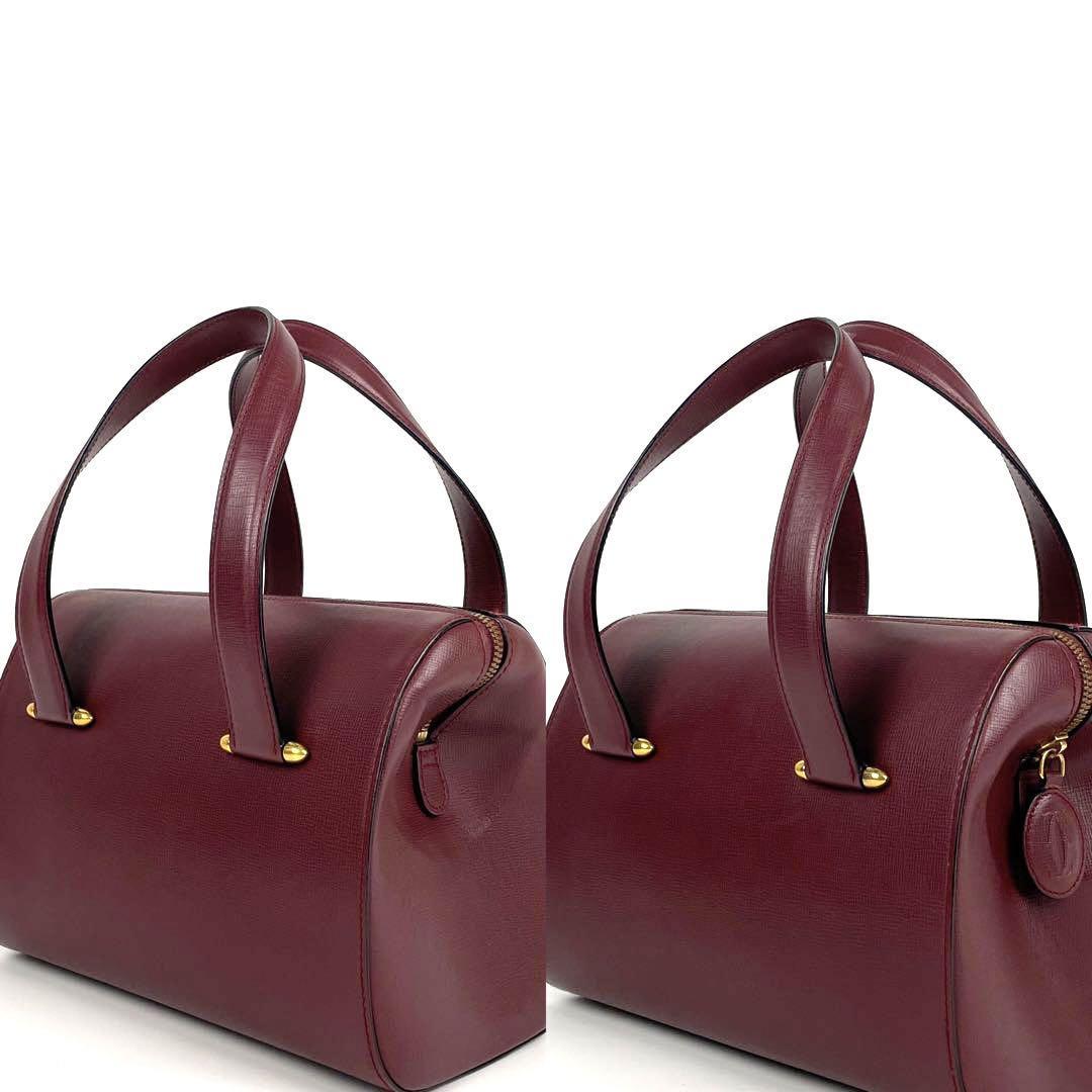 極美品】Cartier カルティエ ハンドバッグ ミニボストン マスト 極美品】Cartier カルティエ ハンドバッグ ミニボストン マスト
