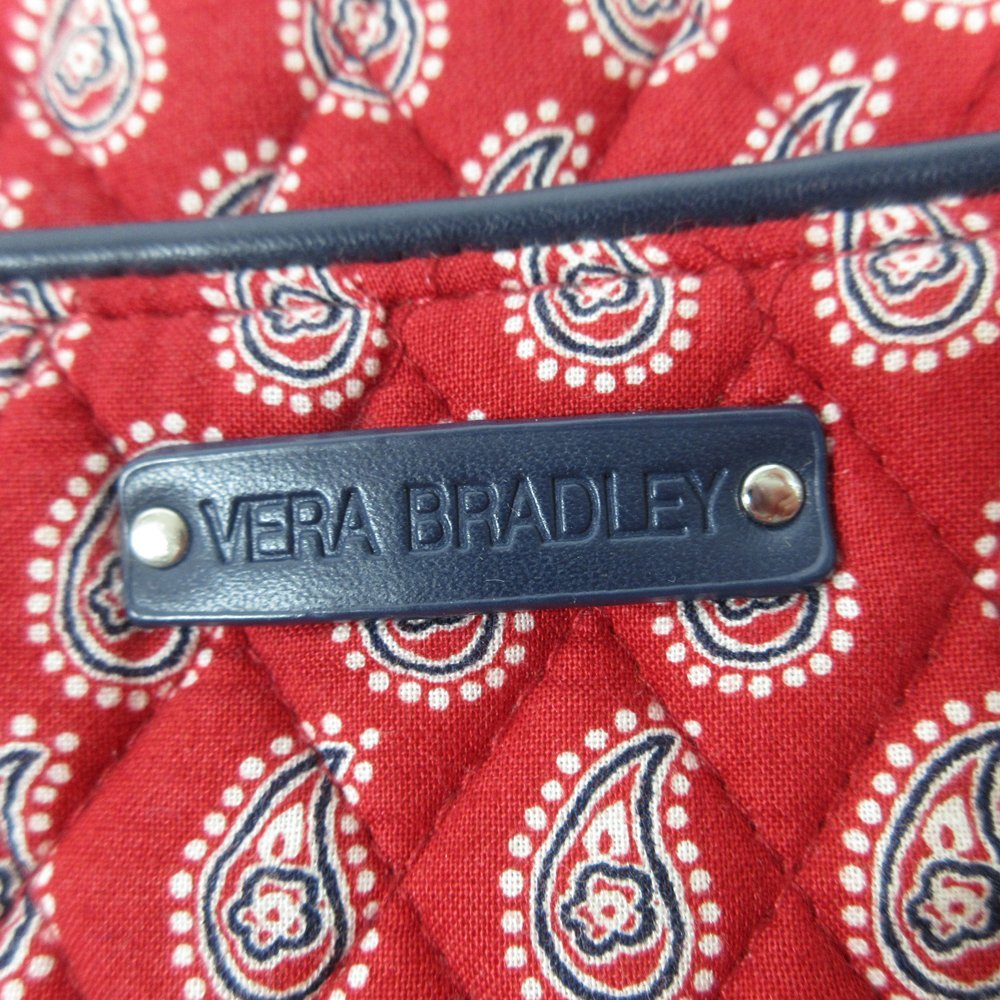 ◇◆ Vera Bradley ペイズリー柄☆赤★キルティングショルダーバッグ★の画像3