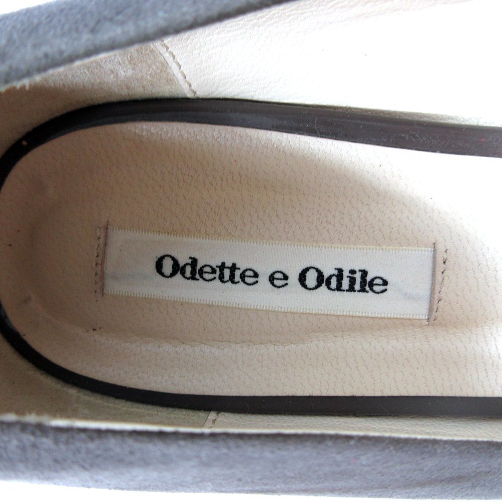 ▲★ODETTE E ODILE(オデット エ オディール)■フラットシューズ■グレー■サイズ24.5■ポインテッドトゥ■スエード_画像9