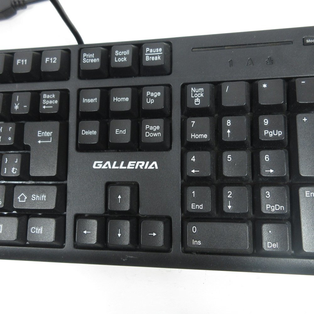 ▼△GALLERIA GK-6260 ゲーミングキーボード USB接続♪ブラック♪USED 有線_画像3