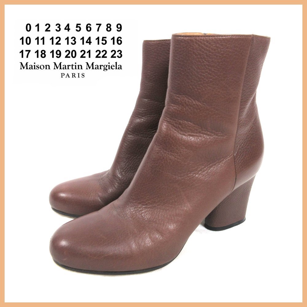 ≡★Maison Margiela(メゾン マルジェラ)◆アンクルブーツ◆ブラウン◆サイズ38(24.0ｃｍ相当)◆レディースブーツ