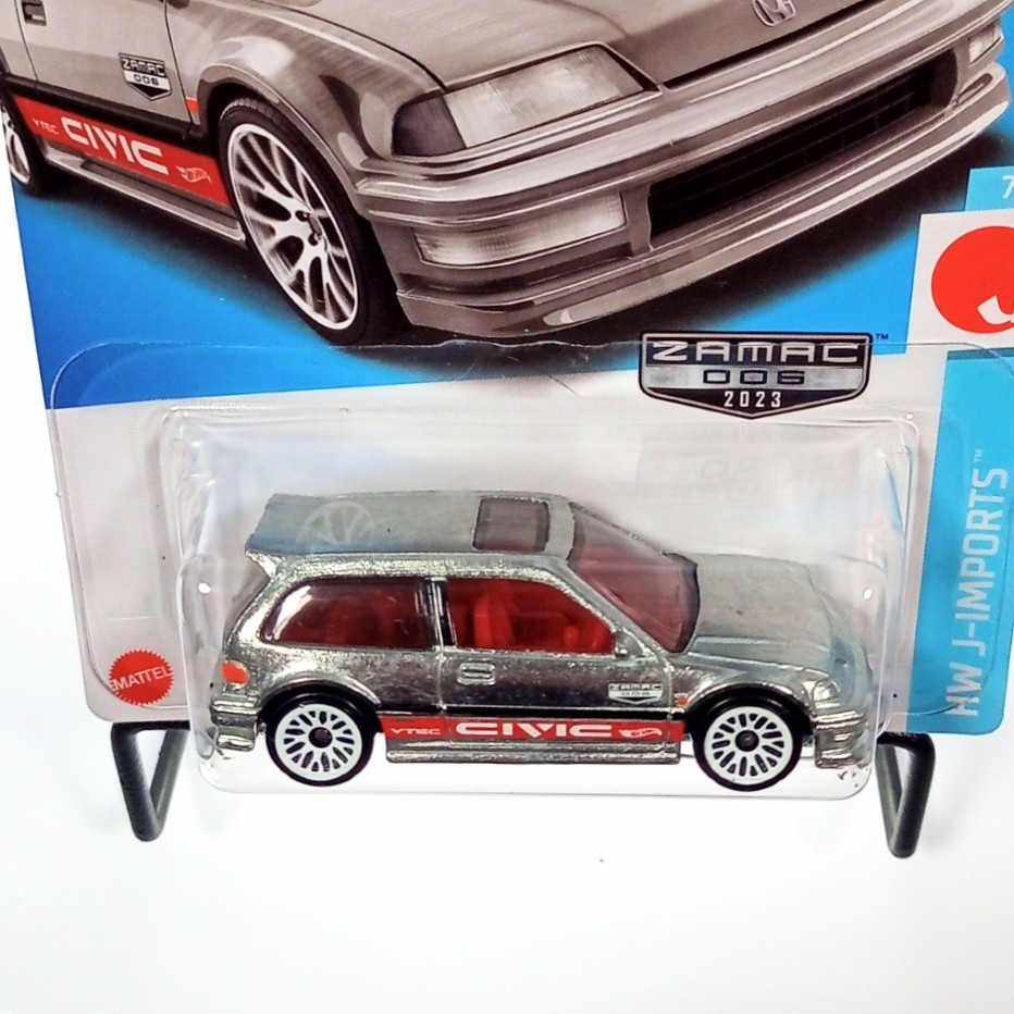 【限定品/未開封】ホットウィール アメリカ ウォルマート限定品 ザマック ’90 ホンダ シビックEF　HotWHeeLs ZAMAC HONDA CIVIC EF_画像4