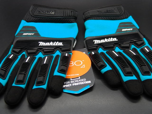 【人間用】Makita Unisex T 04254 Advanced Impact Demolition Gloves Large, Teal/Black, Large US（マキタＵＳグローブ）_一度、試着しただけの新古品です