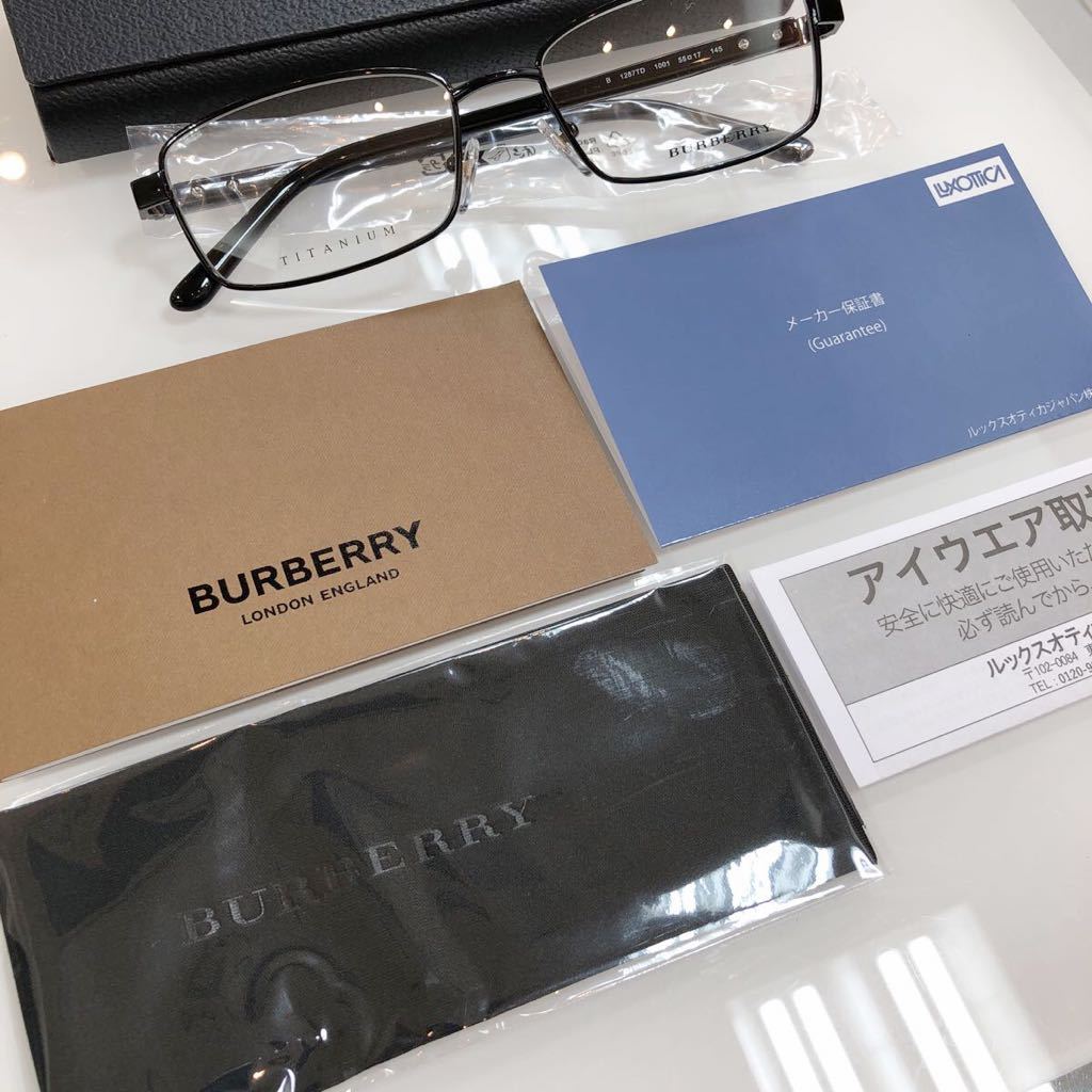 在庫限り特別価格！定価￥33,000 新品 バーバリー メガネ BE1287TD B1287 TD 1001 フレーム BURBERRY 正規品 新品 メガネフレーム 眼鏡_画像8