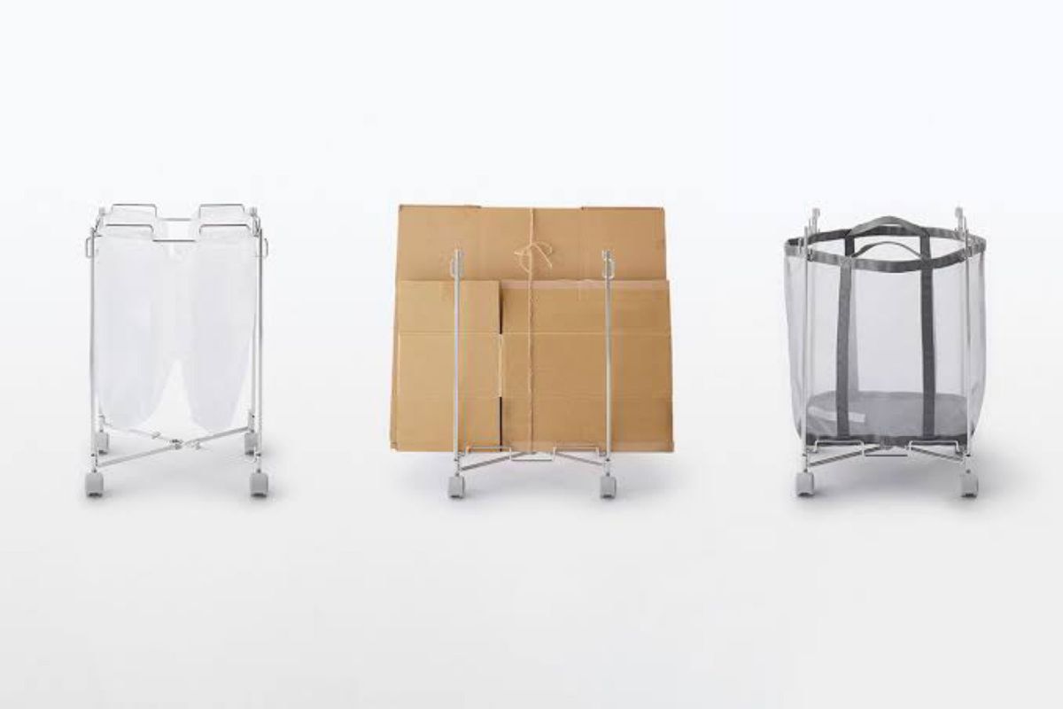 販売終了品】無印良品 MUJI ステンレスワイヤーたためるごみ袋 販売終了品】無印良品 MUJI ステンレスワイヤーたためるごみ袋