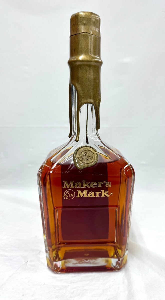 ★送料別★※キャップ割れあり※ Maker's Mark メーカーズマーク SIV ゴールドトップ 750ml 45% 古酒 (未開封）EA1950_画像1