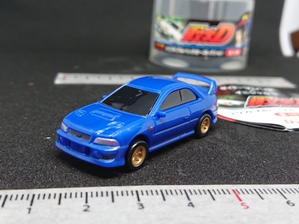 ★SUBARU IMPREZA GC8 インプレッサ【ダイドーブレンド 頭文字D ドリフトプルバックカーコレクション】 青 ミニカー スポーツカー 非売_画像1