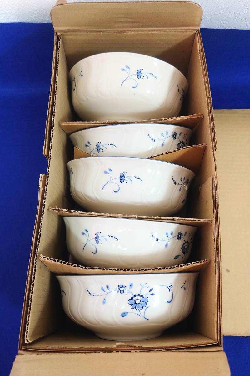 《新品》NIKKO VILLEROY&BOCH edel blume 15cm シリアルボール ５枚セット ニッコー ビレロイ&ボッホ 深皿_画像8